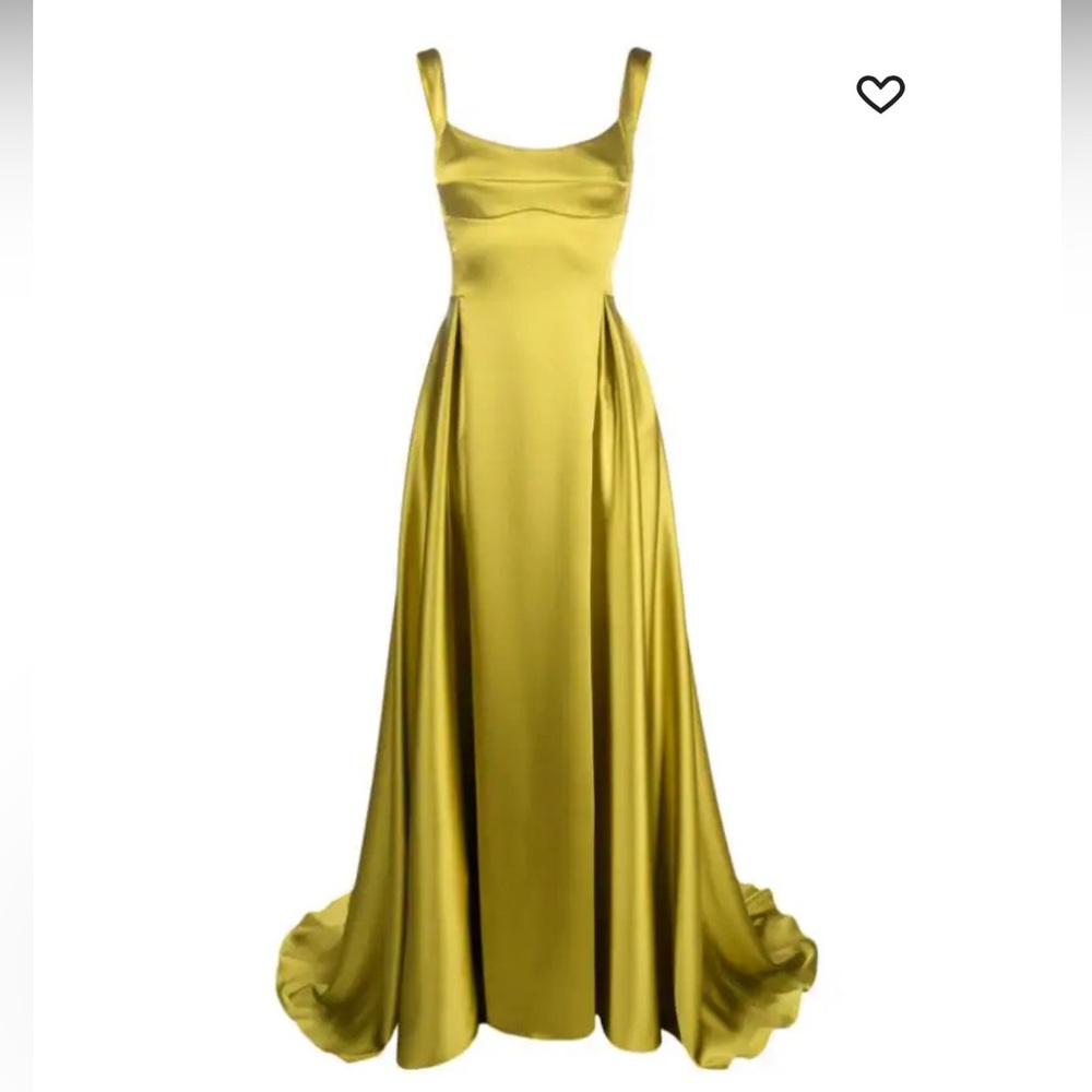 Atu Body Couture- Satin finish Pleated maxi gown